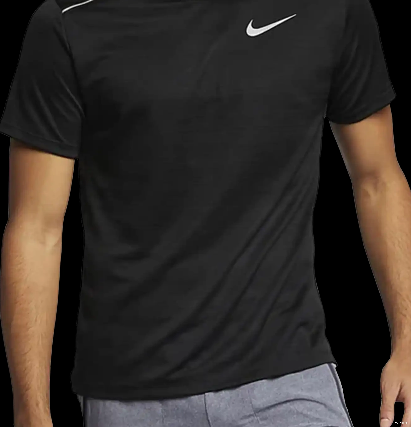 Nike Black Shirt T Dri-Fit 1.0 Miler 0608